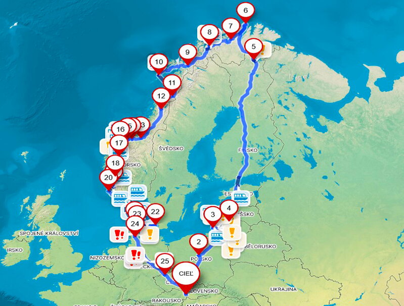 MotoExpedícia - NORDKAPP (26 dní)